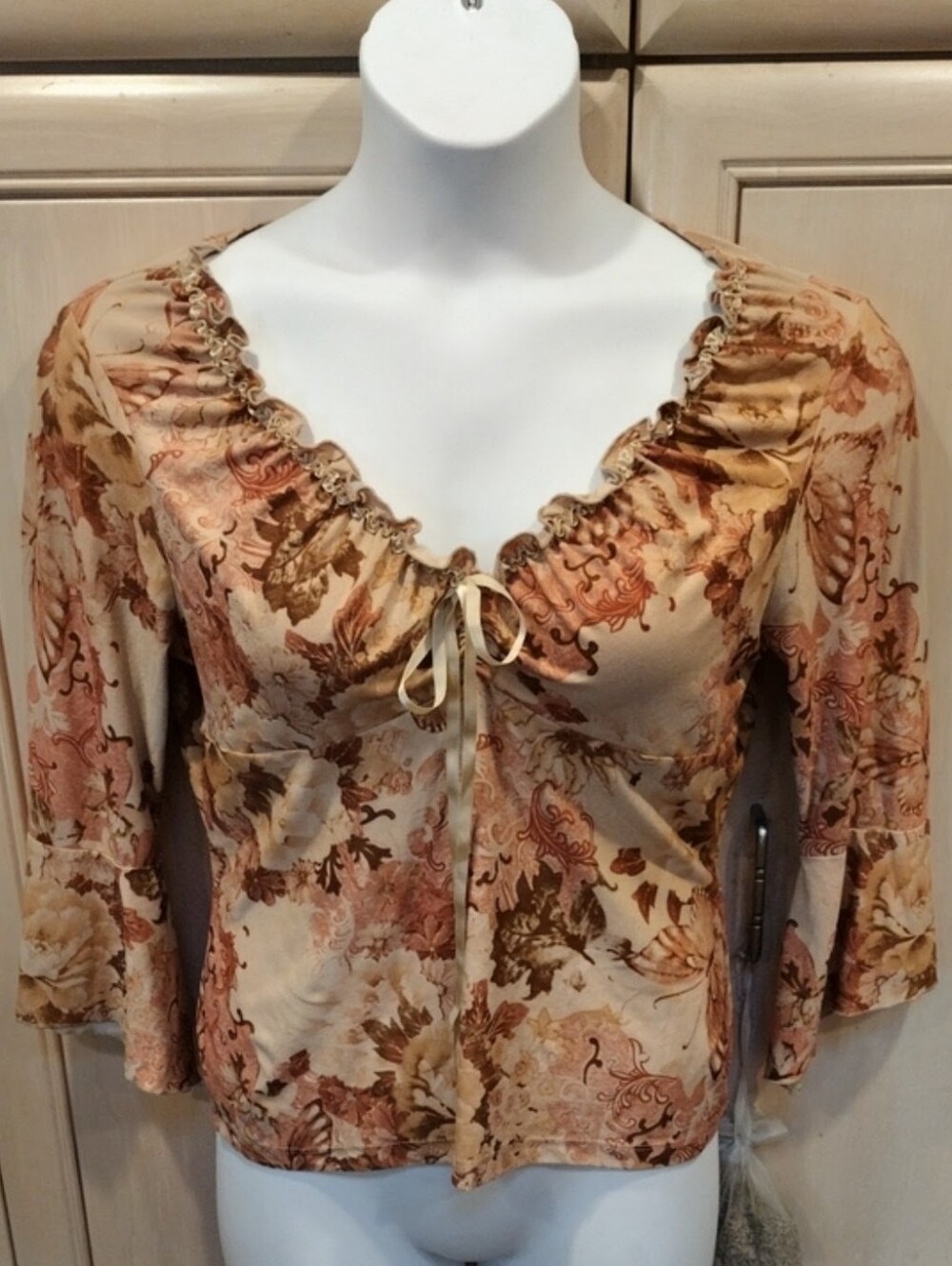 Y2K No Boundaries Butterfly Floral Bell Sleeve Fairy Top